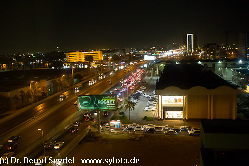 Jeddah bei Nacht - Blick aus meinem Hotelfenster